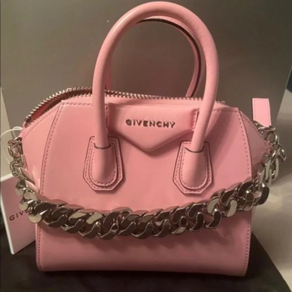 Givenchy Pink Mini Antigona Chain Bag - Picture 6 of 10